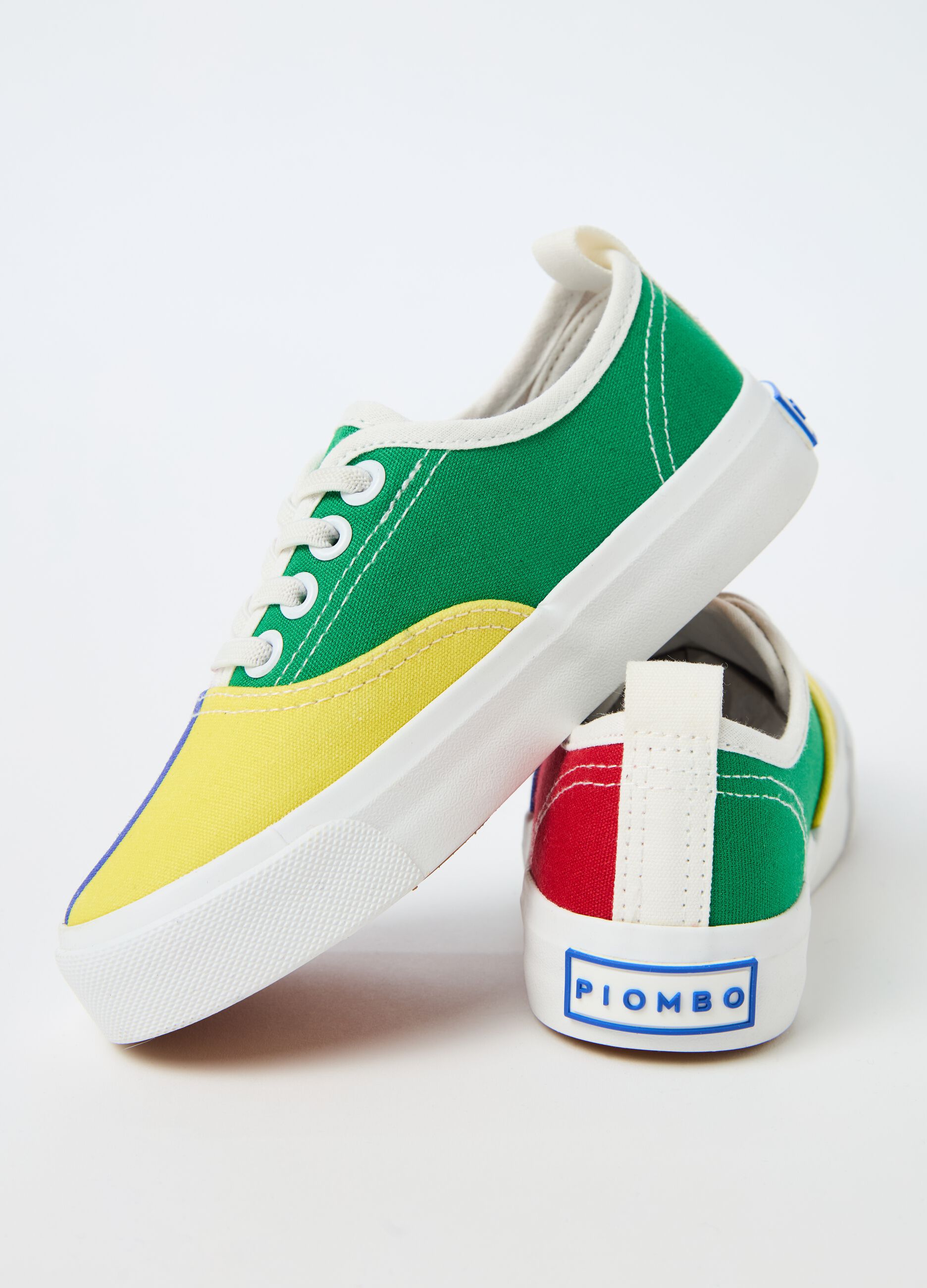 Colourblock sneakers with laces