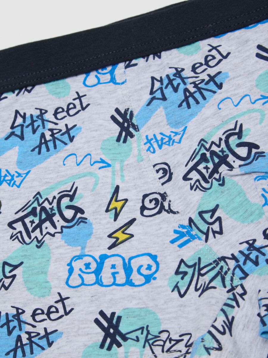 Multicolour stretch cotton boys' boxer briefs with regular fit_3