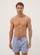 Blue striped swim shorts with lobster print_0