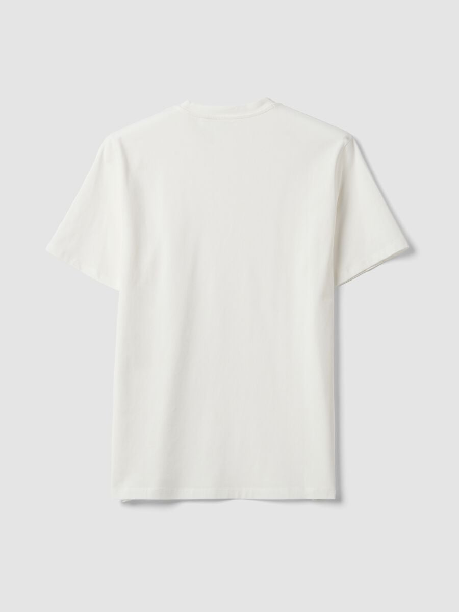 White organic cotton slim-fit short-sleeve T-shirt_6