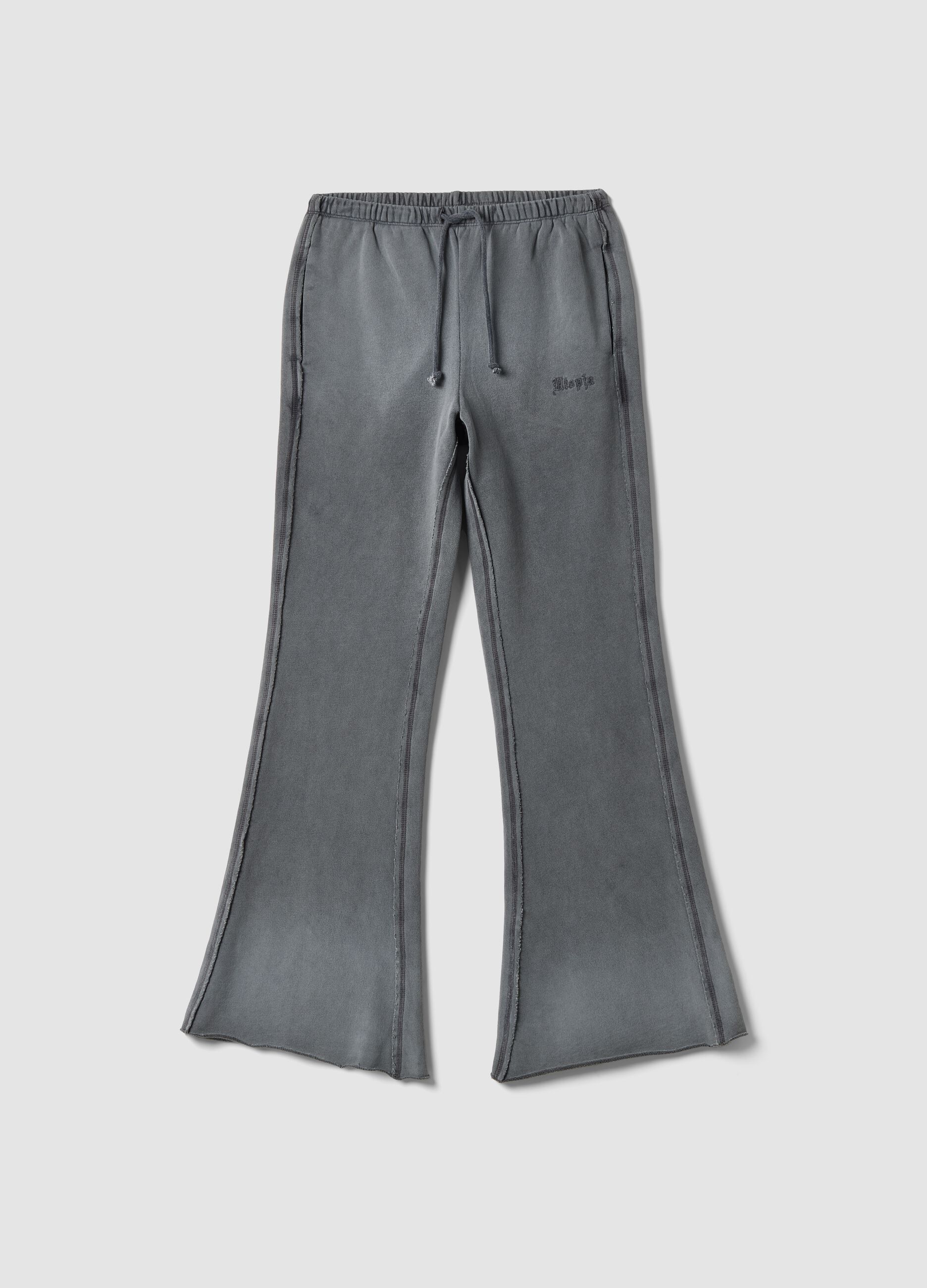 Flared Sweatpants in Vintage Grey