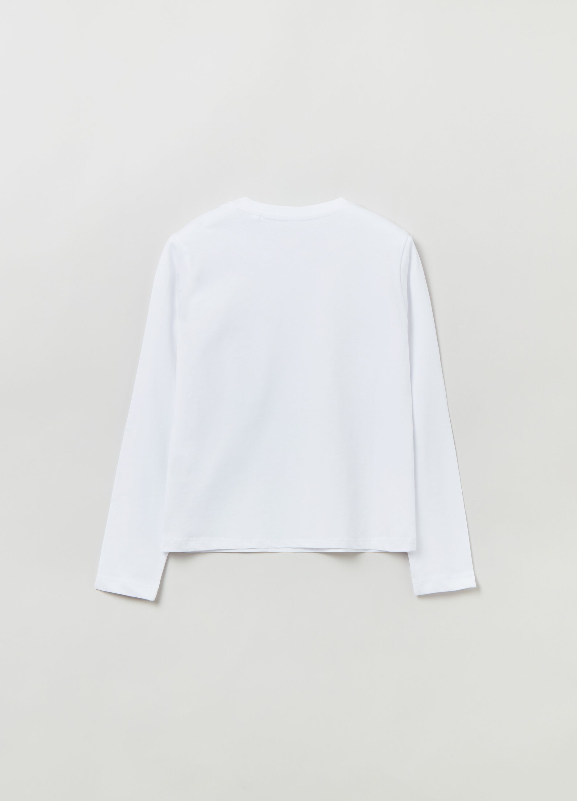 Long-sleeved solid colour T-shirt_1