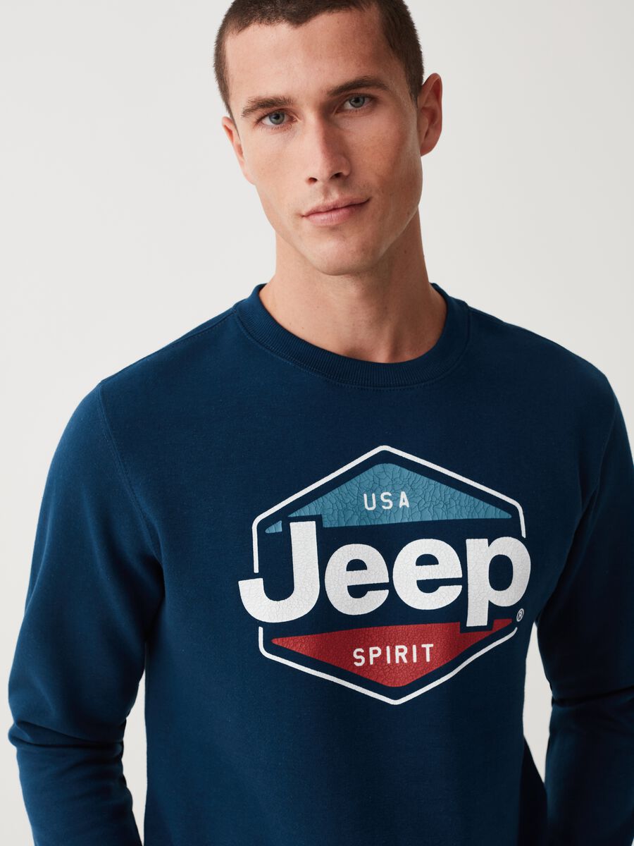 Sweatshirt with Jeep Spirit print and round neck_1