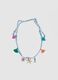 Multicolour Bandana Necklace With Charms_0