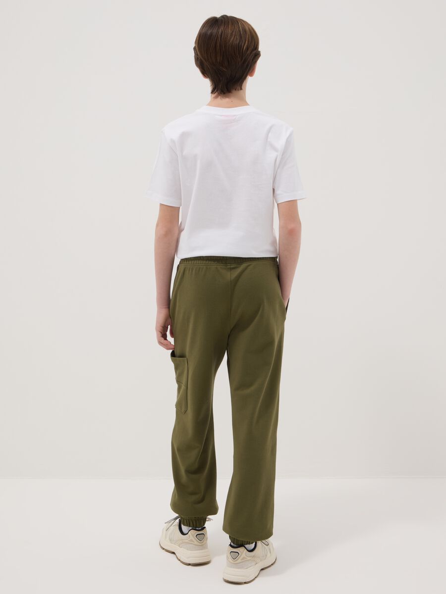 Boys' green pure cotton jogger trousers regular fit_2