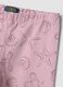 Girls&rsquo; pink skinny leggings in stretch cotton with prints_2