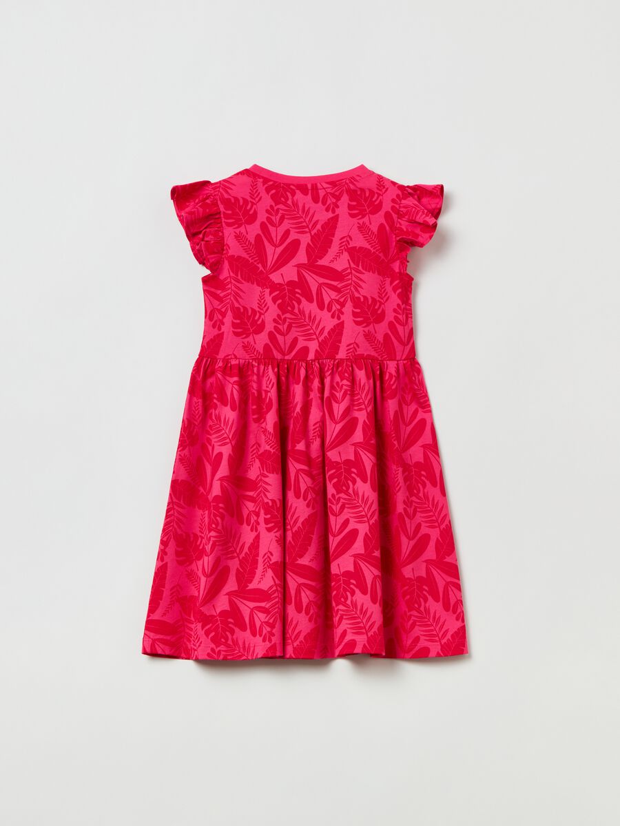 Dress with all-over print and frills_2