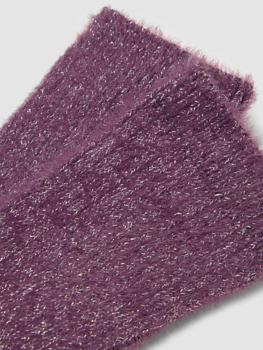 Bipack di calzini rosa chiaro e malva in tessuto elasticizzato_1
