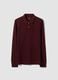 Rotes Langarm-Poloshirt aus Piqu&eacute; aus reiner Bio-Baumwolle, Regular Fit_0