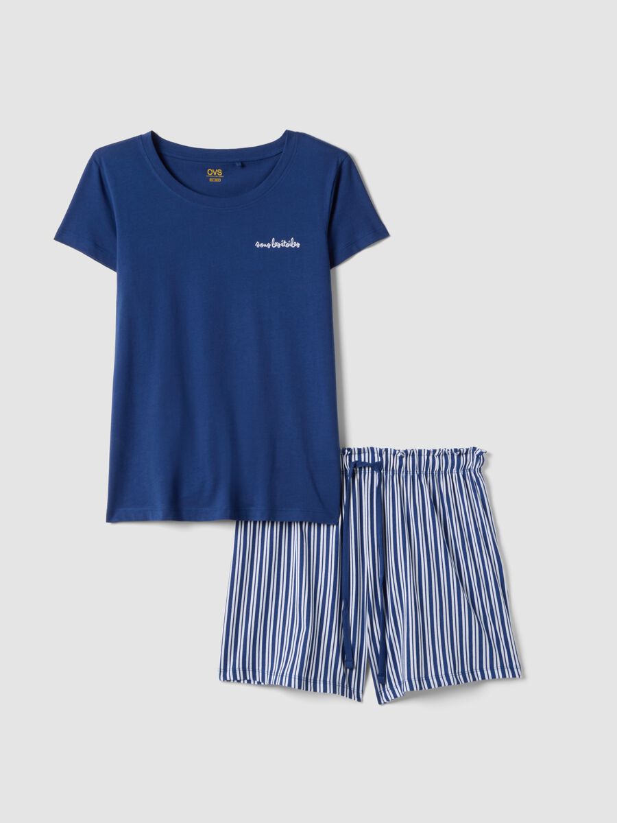 Multicolour short pyjamas in pure cotton regular fit_4