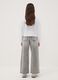 Girls&rsquo; grey wide-leg jeans in pure cotton_2