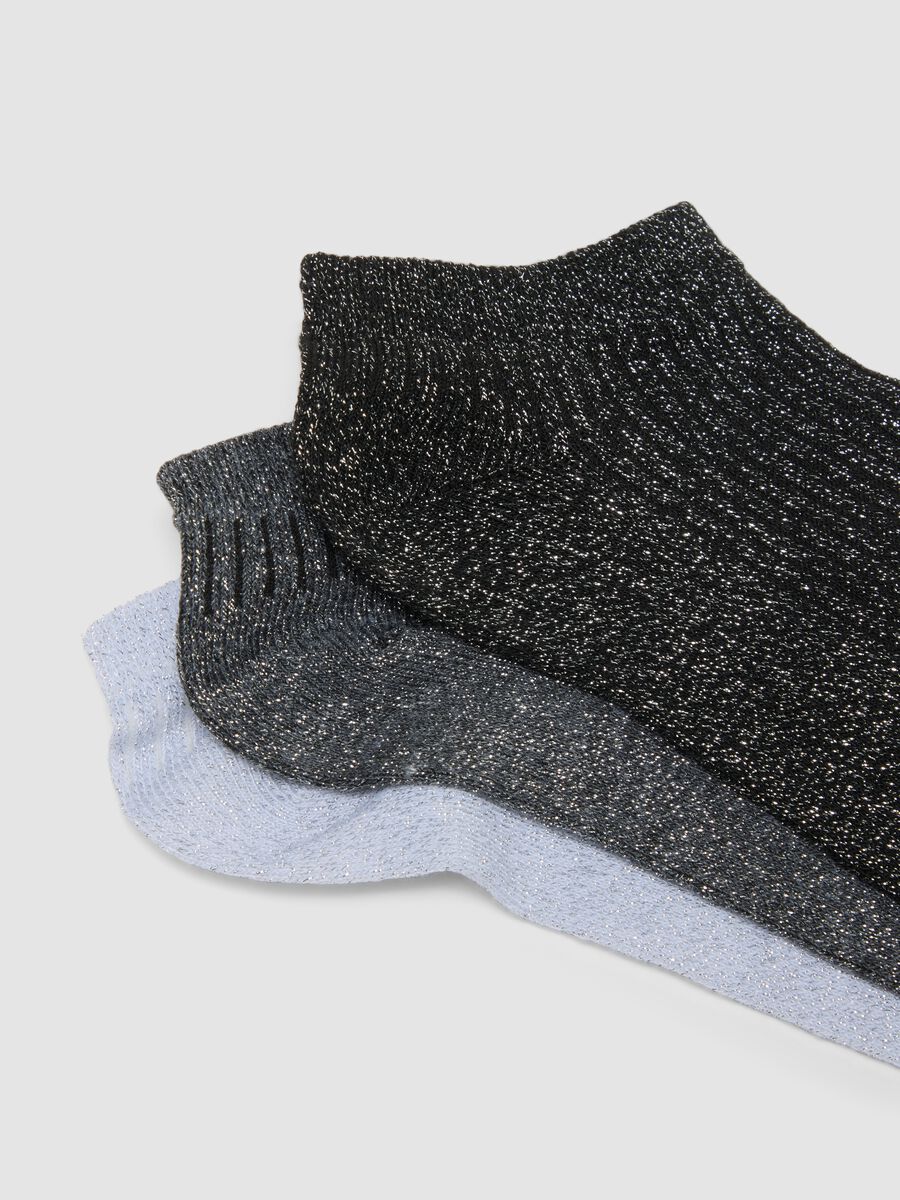 Seven-pack of multicolour ankle socks in stretch fabric_1