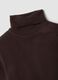 Maglia marrone a dolcevita regular fit in jersey knit_1