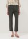 Green regular-fit stretch viscose trousers_1