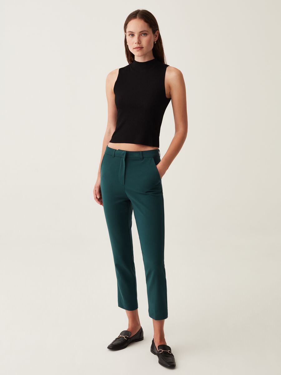 Cropped cigarette trousers_0