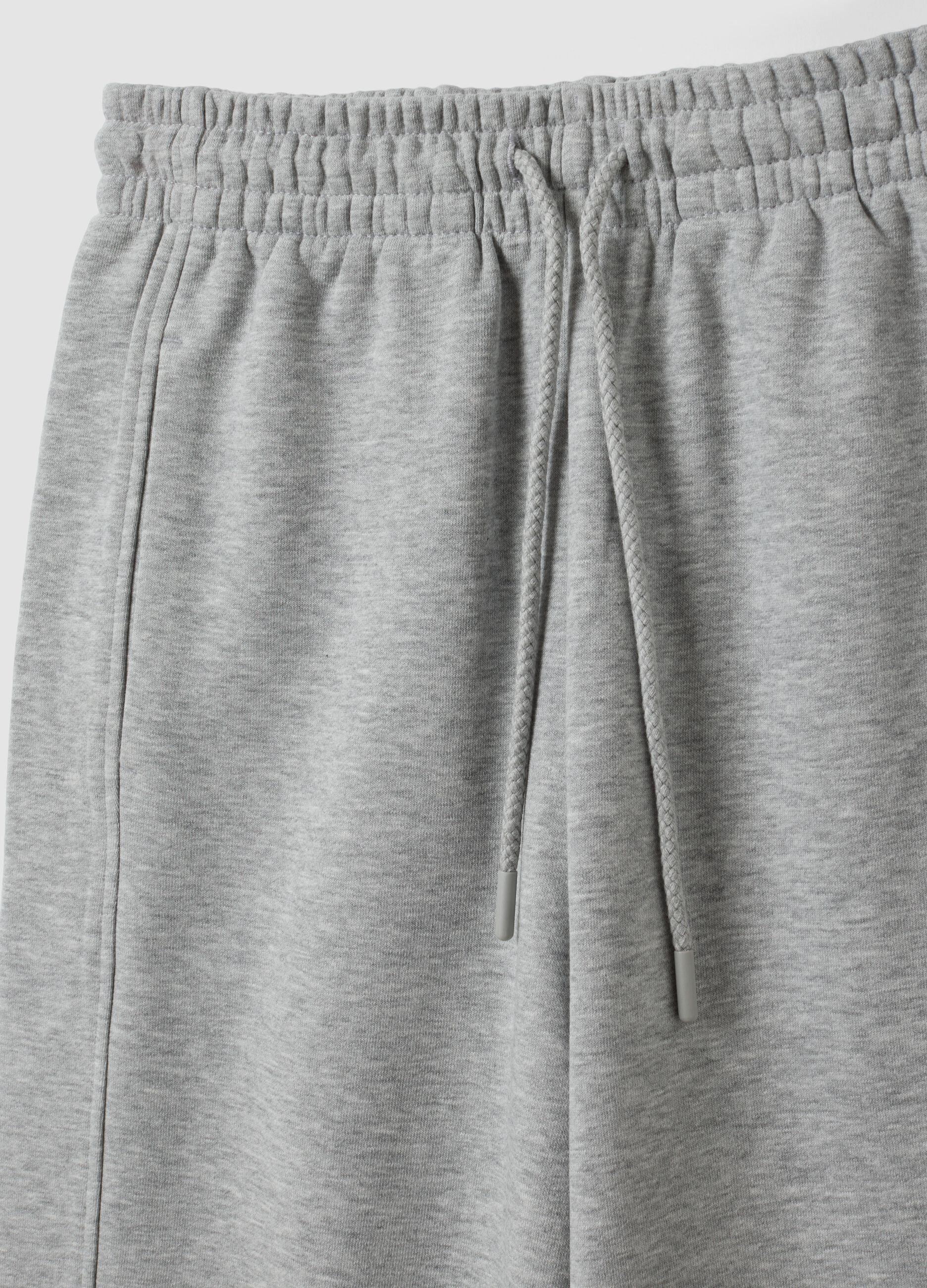 Jogger grigi in misto cotone barrel fit