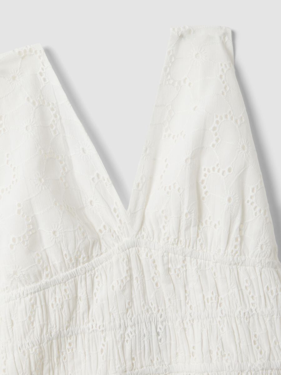 White broderie anglaise pure cotton tank top_1