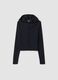 Black Fitted Full-Zip Yoga Hoodie_0