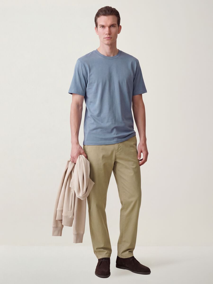 T-Shirt The Iconic Tee in Blau aus reiner Baumwolle, Kurzarm, Relaxed Fit_1