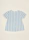 Blue striped pure cotton baby top_2