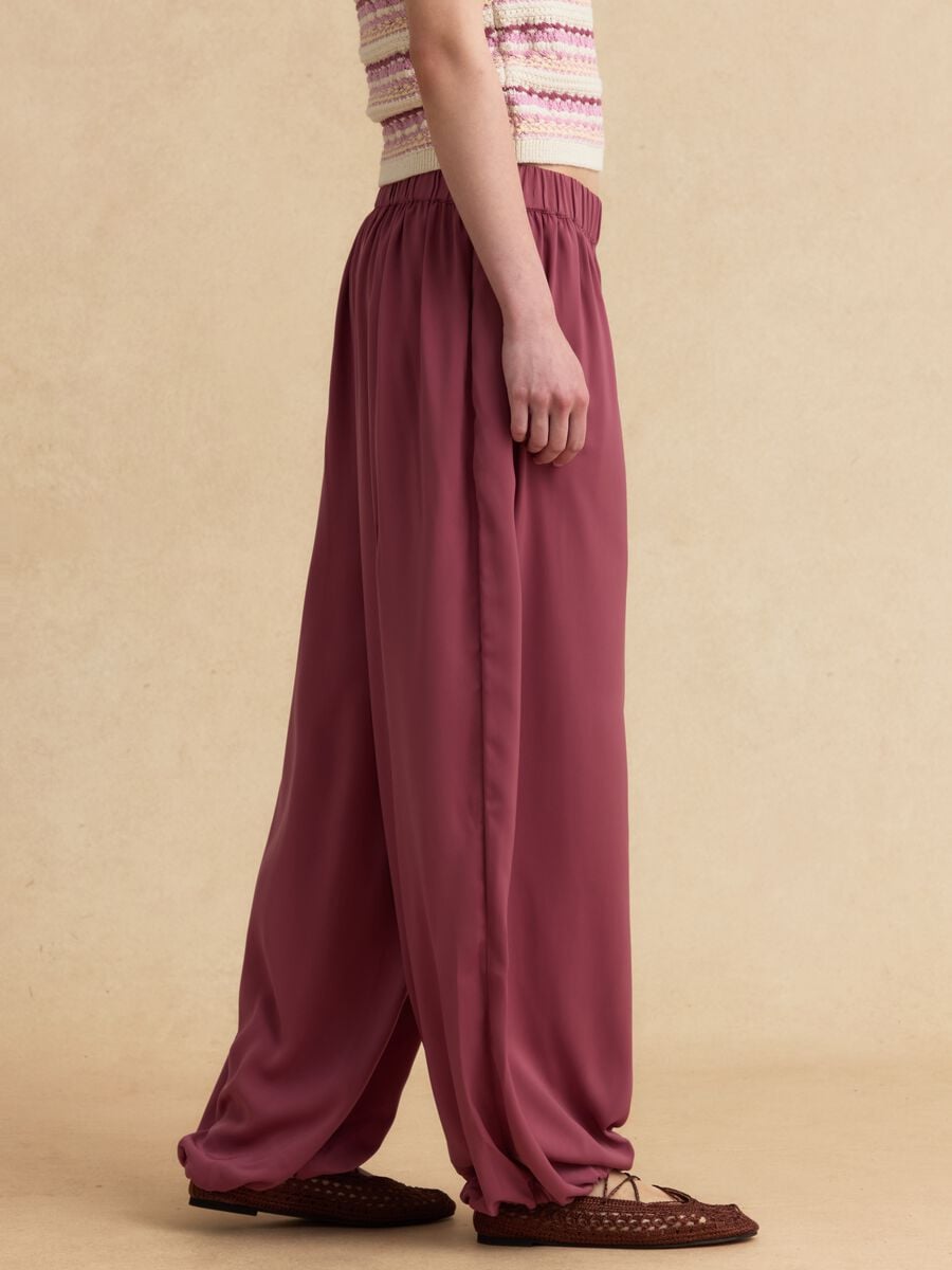 Rosa Joggerhose im Relaxed Fit mit elastischem Bund_3