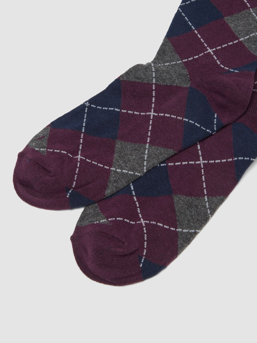 Tripack di calze lunghe in cotone organico elasticizzato multicolor_2