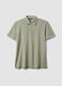 Green slim-fit short-sleeve pure cotton polo shirt_4