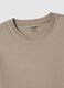 Beige T-shirt in pure cotton regular fit_5