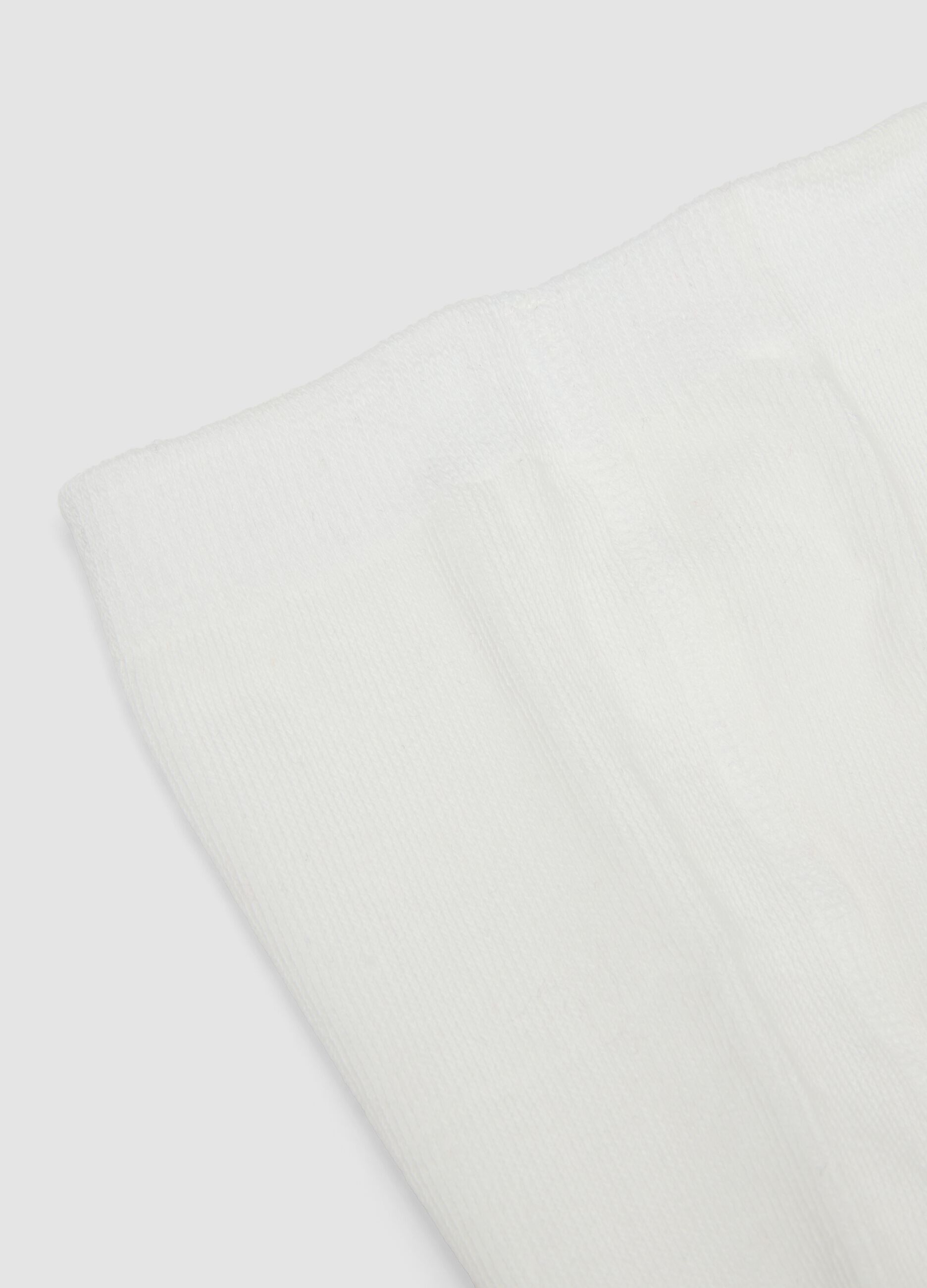 Collant bianco in cotone organico elasticizzato