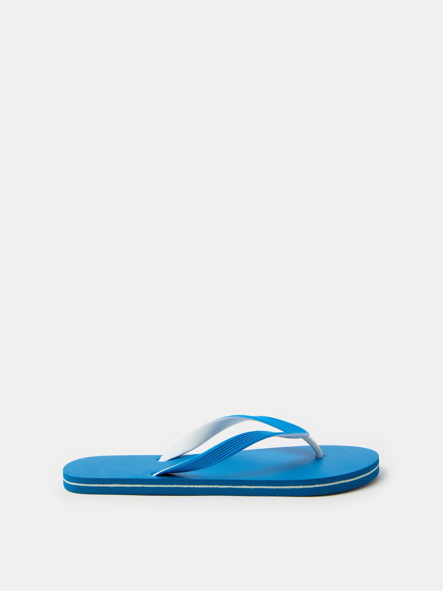 Thong sandals with striped straps_0