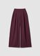 Purple wide-leg trousers in stretch fabric_5