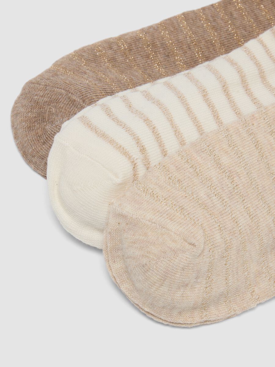 Multipack di sette calzini beige in cotone organico elasticizzato_1