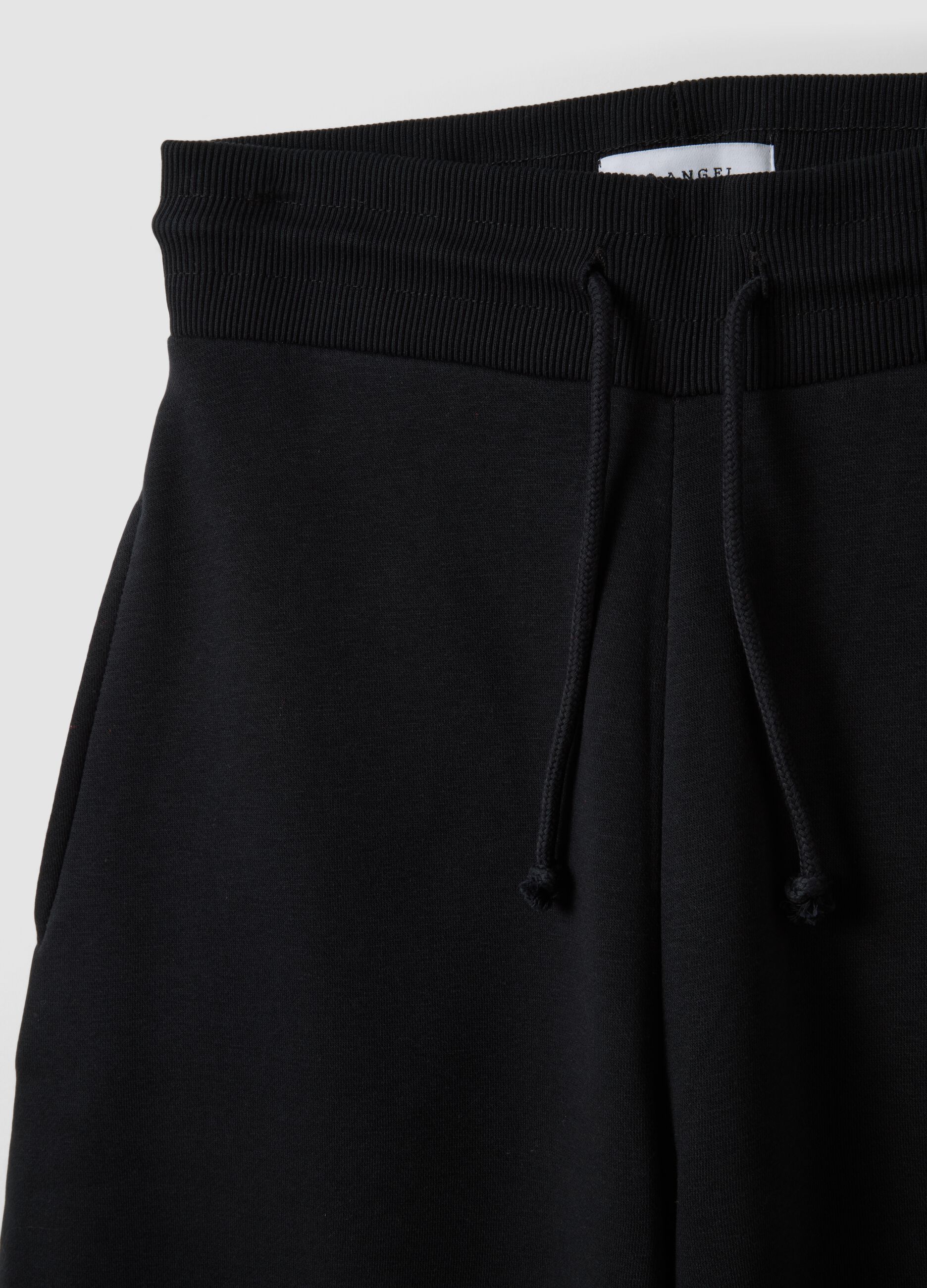 Black cotton-blend baggy-fit jogger trousers