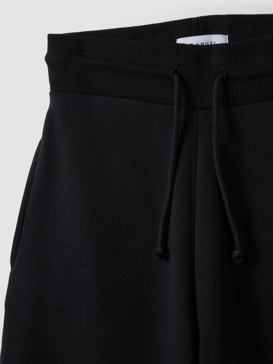 Black cotton-blend baggy-fit jogger trousers_6