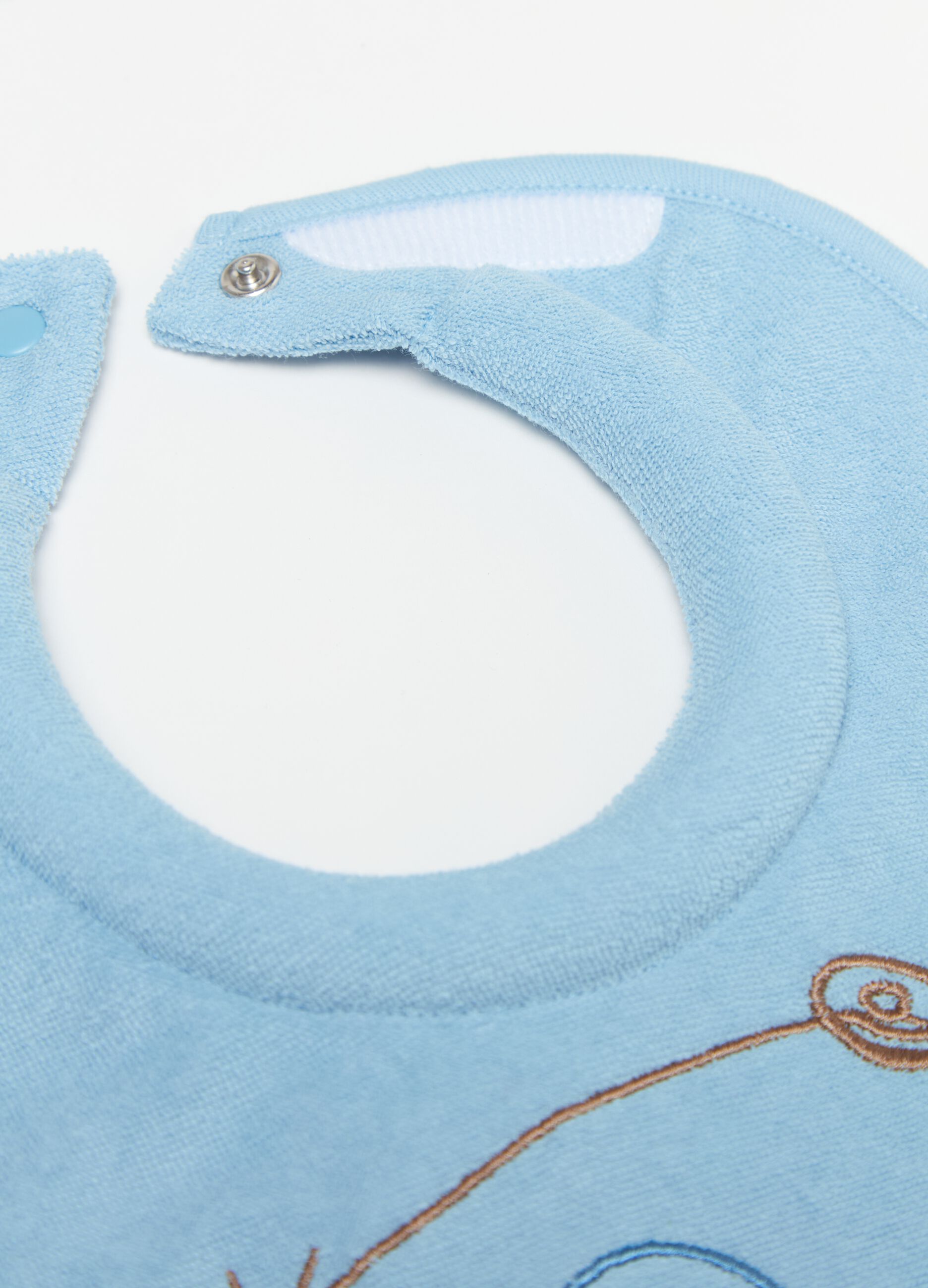 Two-pack bibs with animals embroidery