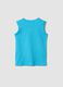 Blue pure cotton vest top with dinosaur print_1