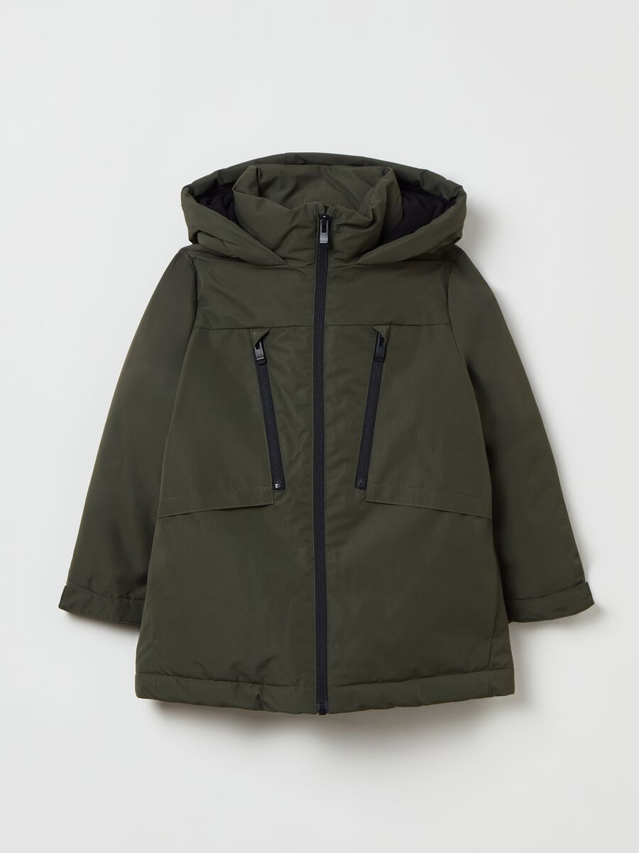 Padded parka with hood_0