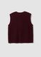 Red pure cotton regular-fit knitted gilet_6