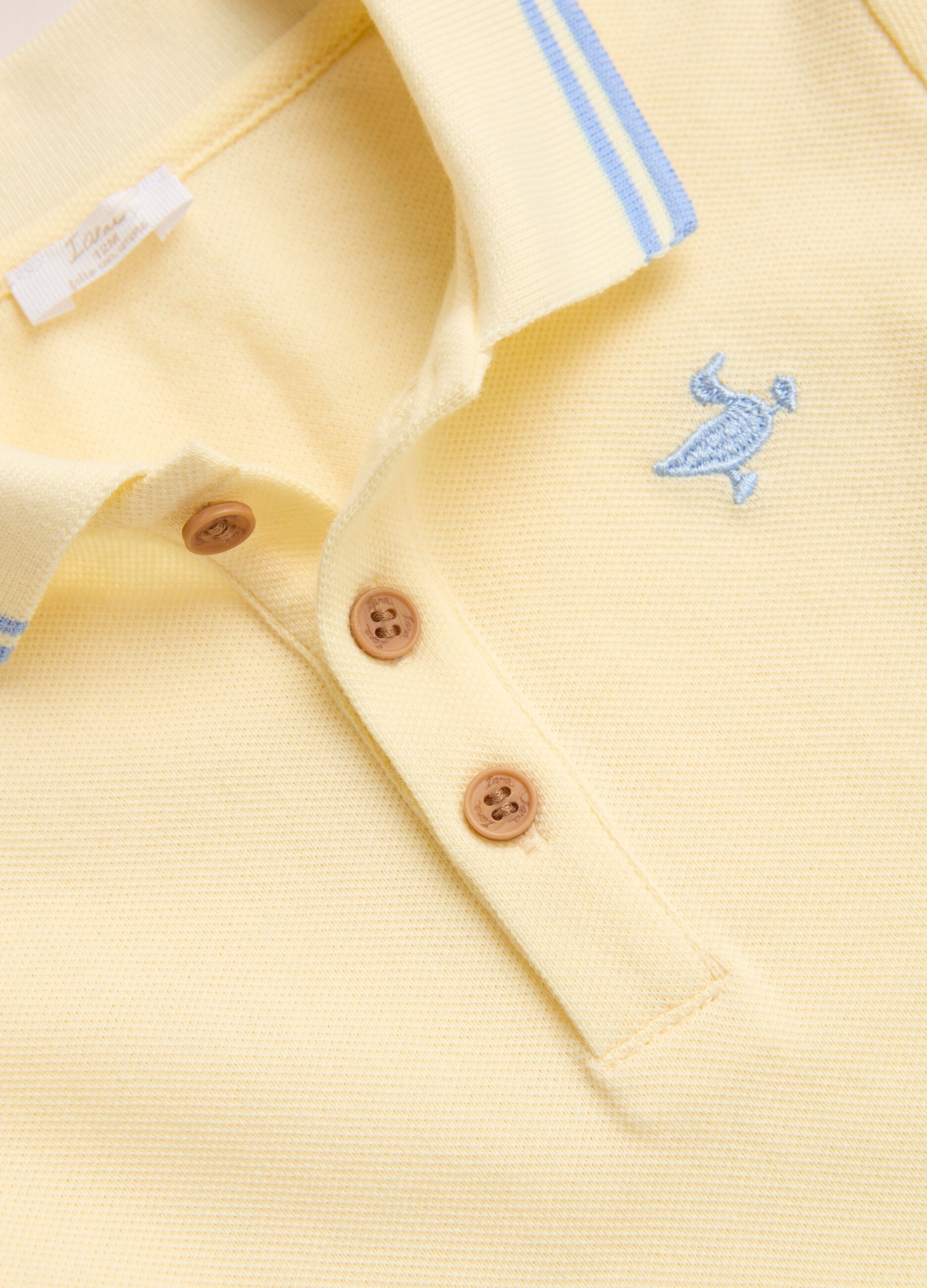 IANA 100% cotton polo shirt with short sleeves