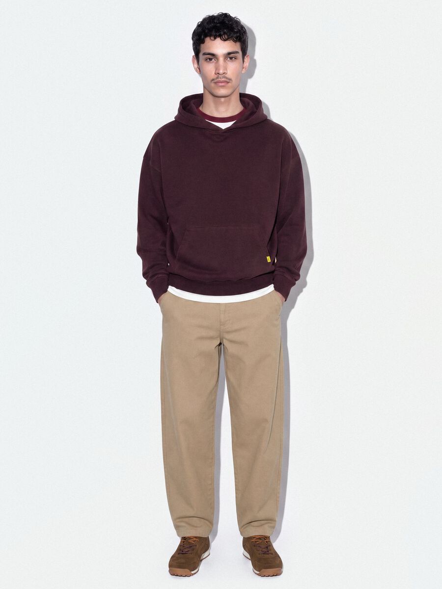Red pure cotton oversized hoodie_1