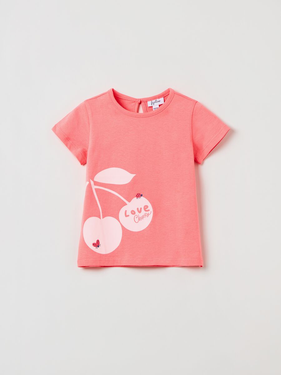 Cotton T-shirt with print_0