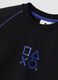Black pure cotton PlayStation-themed T-shirt, relaxed fit_2