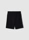 Boy's black pure cotton shorts with regular fit_1