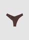 Brown stretch bikini bottoms with ring detail_4