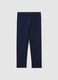 Girls' Blue Cotton Blend Skinny Leggings_0