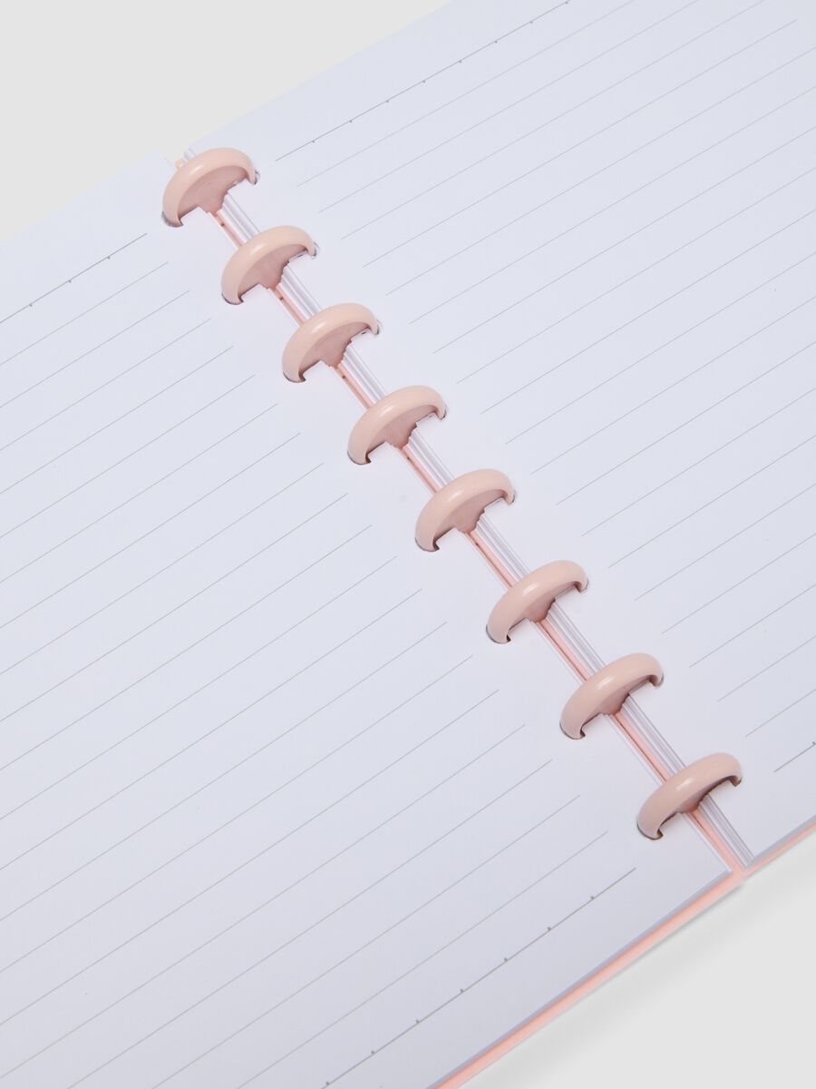 Pink notebook with lined pages in hardback with spiral_1