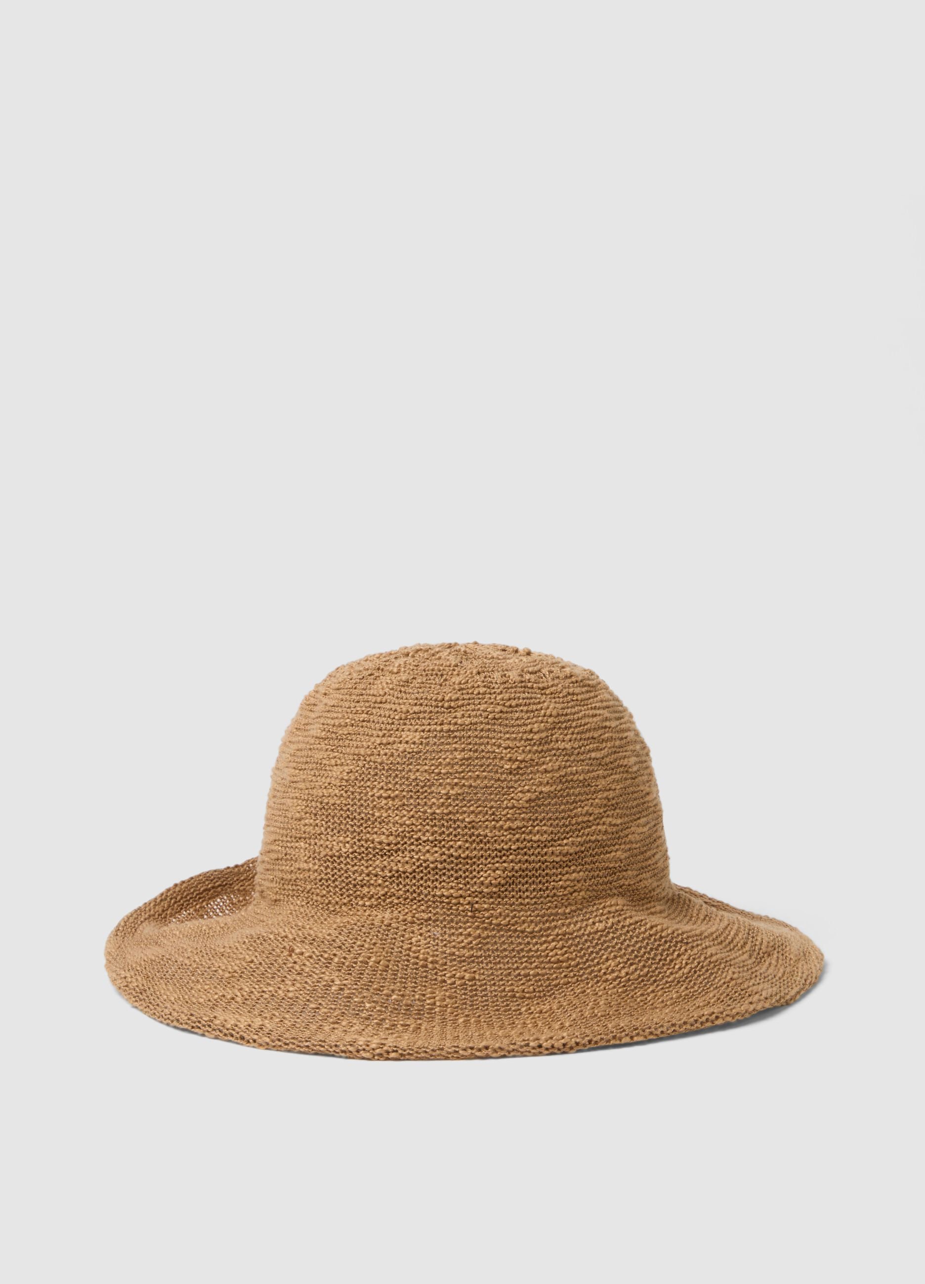 Light Brown Jersey Knit Cloche Hat