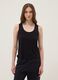 Black stretch viscose tank top_2