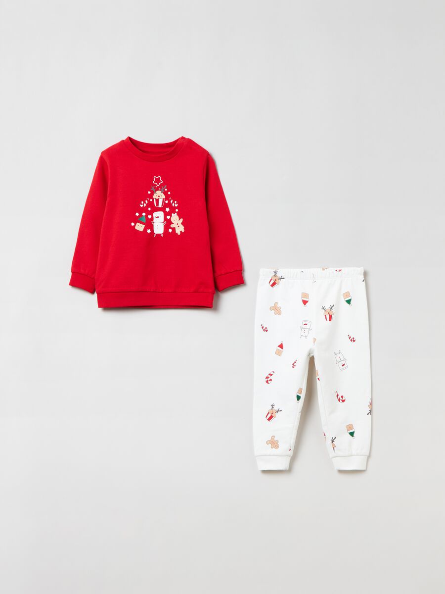 Cotton pyjamas with Christmas print_0