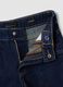 Jeans blu in puro cotone straight fit con ricami fiori per bambina_2